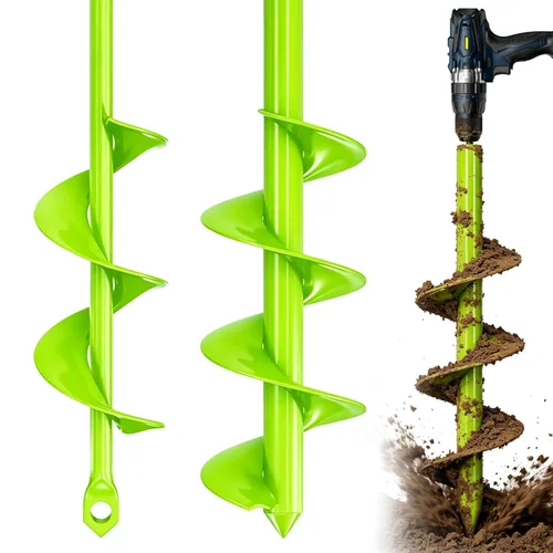 Miniatura 9 de Broca de taladro para plantar – Broca en espiral de 1.6 x 16.5 pulgadas – Herramienta para plantar bulbos – Taladro hexagonal de 3/8 pulgadas