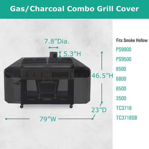 Miniatura 2 de SunPatio Funda impermeable resistente al aire libre para parrilla de gas y carbón y más, resistente a los rayos UV, cubierta de 79 pulgadas