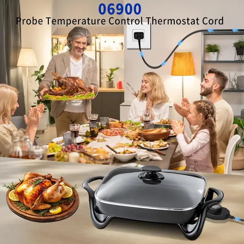 Miniatura 7 de 06900 Sonda Termostato de Control de Temperatura Cable para Presto Electric Skillets Parrillas Planchas 1 & 3/8" Espacio entre Terminales Control