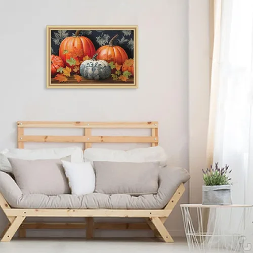 Miniatura 6 de Pumpkin Fall Jigsaw Puzzles 500 Pieces for Adults with Mesh Storage Bag 2011671