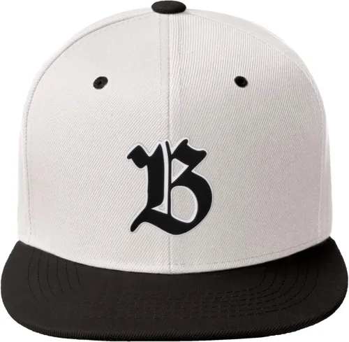 Miniatura 1569 de Daxton Gorra clásica con visera de billete plano con letras del alfabeto inglés antiguo de la A a la Z