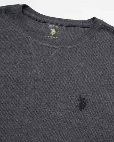 Miniatura 2 de US Polo Assn Camisa térmica para hombre camiseta de punto gofre de manga larga paquete de 2