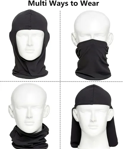 Miniatura 7 de Pasamontañas de esquí, máscara de cabeza completa, resistente al viento, protección UV, para deportes al aire libre, bufanda de esquí, gorra