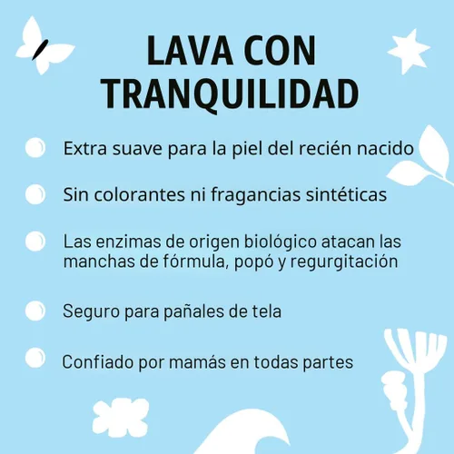 Miniatura 2 de Detergente líquido Molly's Suds para ropa de bebé Elimina leche de fórmula, caca y manchas de escupir Extra suave para bebés, niños pequeños