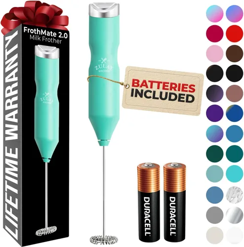 Miniatura 67 de Zulay Kitchen - Batidor eléctrico de mano para café, lattes, capuchinos, matcha y chocolate caliente, mezclador portátil para bebidas, accesorio
