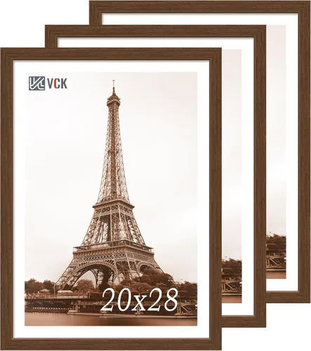 Miniatura 34 de VCK Marcos para póster de madera maciza de 22.375 x 34 pulgadas, marco de fotos A1 negro con montaje en pared, paquete de 3