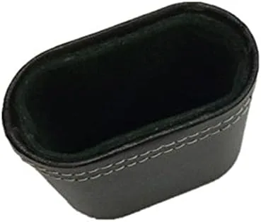 Miniatura 4 de Taza de cuero para dados de cuero negro, taza agitadora de dados portátil sin dados silenciosa agitando taza de dados para bar, KTV, póquer