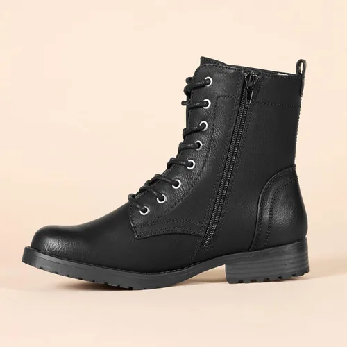 Miniatura 3 de Tienda Essentials Botas de combate con cordones para mujer