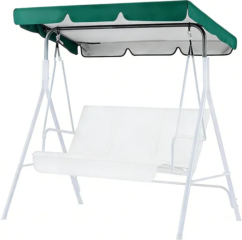 Miniatura 9 de Cubierta de repuesto para toldo de columpio de patio, resistente al agua, protección UV, 2 plazas, para porche, jardín, cubierta superior de Beige