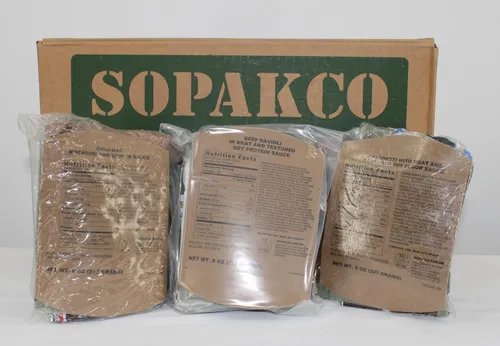 SOPAKCO Raciones alimenticias reducidas en sodio MRE 14 comidas listas para comer - 8/23 o más recientes