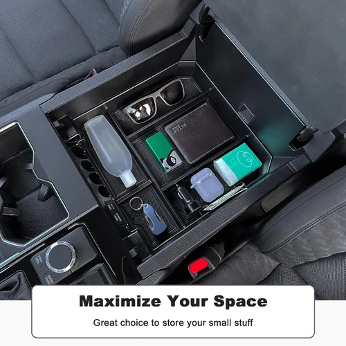 Miniatura 5 de TOPINSTALL 2026 Organizador de consola de tamaño completo Compatible con 2022-2026 Toyota Tundra/Sequoia 2023-2026, caja de almacenamiento