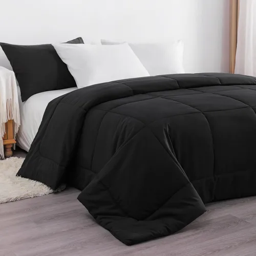 Miniatura 2 de NTBAY Edredón Individual - Relleno de Edredón Alternativo al Plumón, Ropa de Cama para Todas las Estaciones Relleno de Edredón Acolchado con Negro