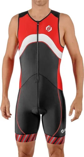 Miniatura 14 de SLS3 Traje de Triatlón para Hombre - Trisuit Premium para Hombre - Kit de Triatlón sin Mangas, de Secado Rápido con Bolsillo Grande en la Espalda