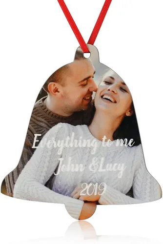 Miniatura 15 de Adornos de fotos de Navidad personalizados 2024 – Decoración de árbol de Navidad, adorno personalizado para colgar imagen familiar, decoración