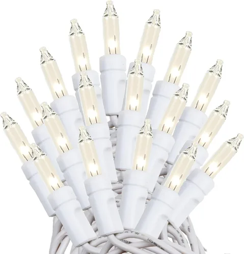 Novelty Lights set de 100 luces navideñas transparentes de 34 pies de largo.