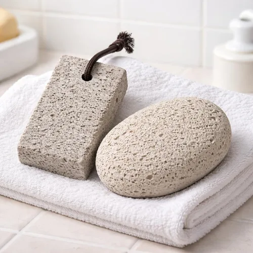 Miniatura 6 de Piedra pómez, natural [fabricada en Japón], forma ergonómica, textura extrafina, removedor de callos de piel dura y agrietada para hombres, mujeres