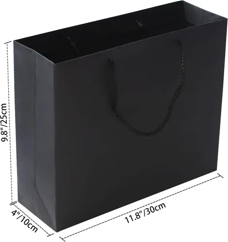 Miniatura 3 de RUIFYRAY Caja de regalo magnética de lujo negra con tapa, cintas y bolsa de regalo, tamaño mediano, 9.4 x 7 x 3 pulgadas, ideal para Navidad, Año