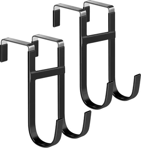 Miniatura 13 de Mars-Rock Ganchos de Metal Sobre la Puerta con Revestimiento de Plástico de 5.5" se Ajustan a Puertas de 0.5" a 1 3/8", 2 Piezas de Servicio Pesado