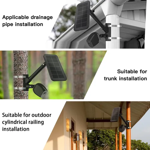 Miniatura 2 de Soporte de montaje de poste 2 en 1 para panel solar Arlo/Arlo Pro 3/Arlo Ultra1&2/Arlo Essential/Arlo Pro 4/eufyCam Accesorios de montaje al aire