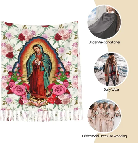 Miniatura 8 de LGNACELEE Bufanda de manta virgen para mujer, chales para regalos
