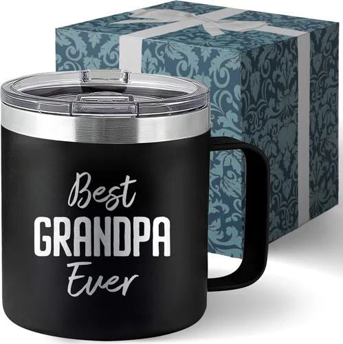 Taza de café para papá, la mejor taza para abuelo de todos - Regalos de Navidad para papá, abuelo, abuelo, Paw Paw de los nietos - Taza de acero