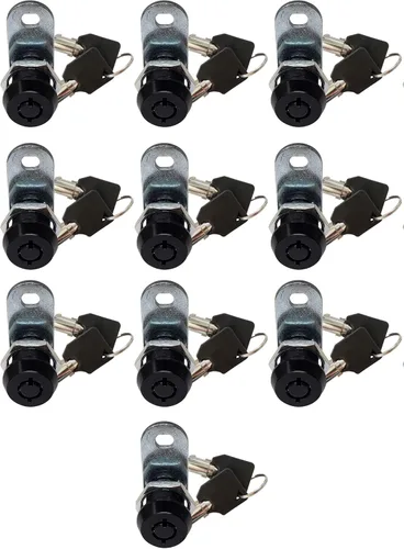 Miniatura 14 de Cerradura de leva tubular con llaves extraíbles, llaves iguales removibles. Cerradura de almacenamiento para compartimento de RV, cerraduras