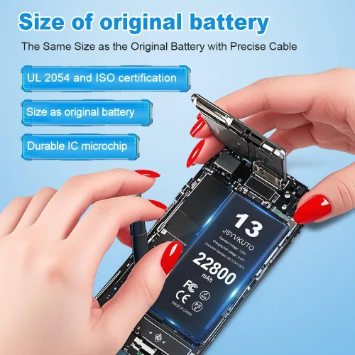 Miniatura 3 de Batería de repuesto de 22800mAh [actualizada] para iPhone 11, nueva batería de repuesto de 0 ciclos de mayor capacidad para iPhone 11 con kit