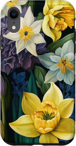 Miniatura 24 de iPhone 16 Painted Spring Bold Daffodils and Flowers, Flower Lover Case