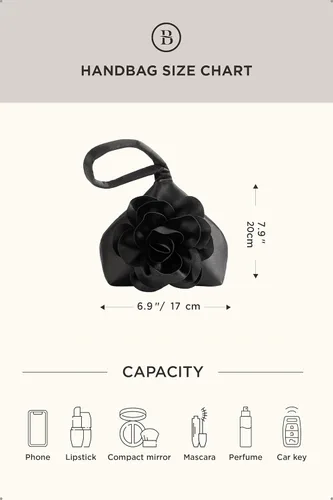 Miniatura 7 de BABEYOND Bolsos de mano para mujer, bolsos de noche de satén con flores, bolso de pulsera elegante para fiestas, uso diario, boda