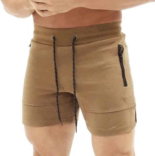 EVERWORTH - Shorts de entrenamiento para hombre, pantalones cortos de entrenamiento ajustados para correr, con bolsillo con cremallera, en 3 colores