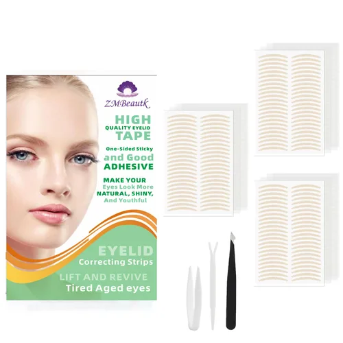 1440Pcs Premium Quality Complexion Natural Invisible Single Side Eyelid Tape Stickers Medical-use Fiber Eyelid Lift Strip,Suitable for Uneven or