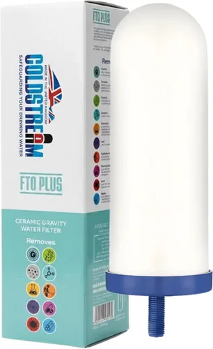 Coldstream FTO Plus - Cartucho de filtro de agua - Fiable para una fácil instalación como reemplazo Berkey - Filtro de gravedad de cerámica para