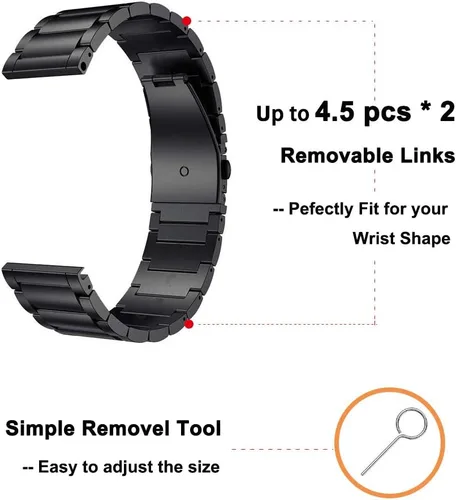 Miniatura 6 de Correas de reloj de 0.866 pulgadas compatibles con Fossil Gen 6, 5E, 5LTE, 5 Carlyle Garrett, Julianna para mujer, Explorist HR Gen 4, repuesto