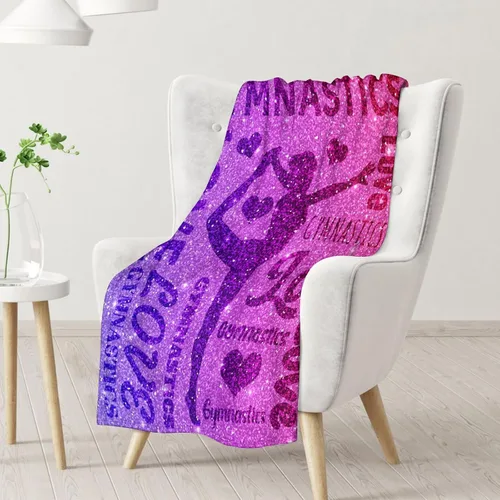 Miniatura 2 de Manta de gimnasia, suave, mullida y cálida, manta pequeña de 30 x 40 pulgadas para sofá, oficina, manta deportiva, regalos para niñas