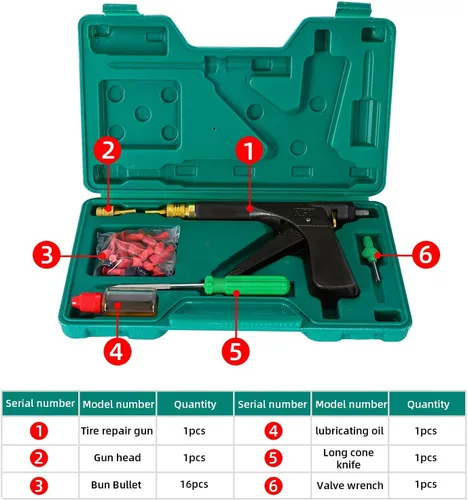 Miniatura 5 de Kit de reparación de neumáticos, kit de tapones de neumáticos profesional resistente, kit de reparación de tapones de neumáticos sin cámara de lujo