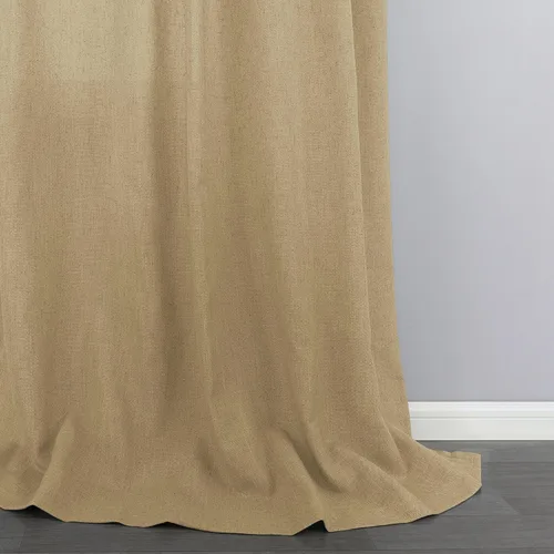 Miniatura 63 de KOUFALL Juego de 2 cortinas de puerta francesa, cortinas de lino para puerta/ventana, cortina transparente boho para cristal lateral delantero