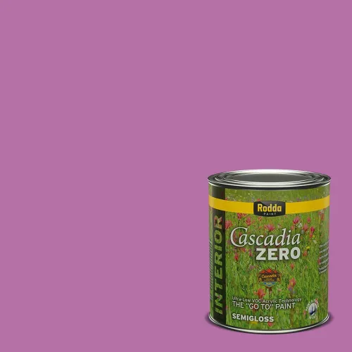 Miniatura 157 de Rodda Paint CASCADIA ZERO - Pintura plana e imprimación para interiores en uno, cuarto de galón, rosa Mullen