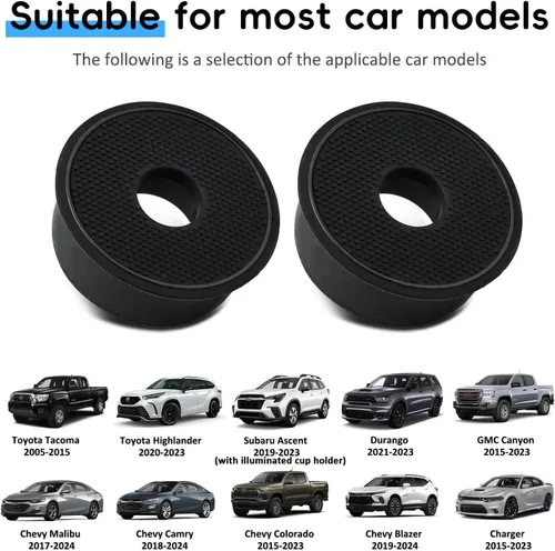Miniatura 4 de Auovo Espaciador de repuesto para portavasos de 2.75 pulgadas, apto para Chevy Camry, accesorios de silicona, soporte para tazas, elevador
