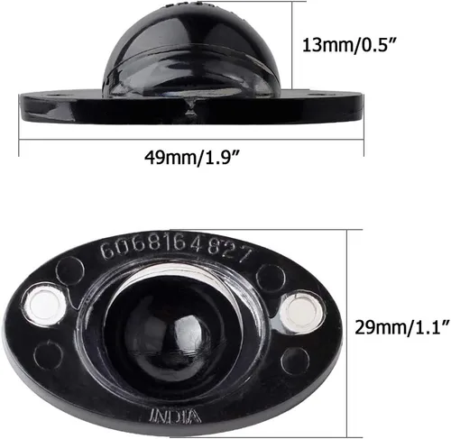 Miniatura 2 de HERCOO Faros de luz para placa de auto para 1994-2002 Dodge RAM 1500 2500 3500, Negro