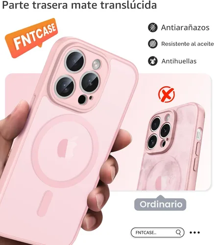 Miniatura 6 de FNTCASE Funda para iPhone 13 Pro: Fundas magnéticas translúcidas mate delgadas con protector de pantalla de vidrio templado