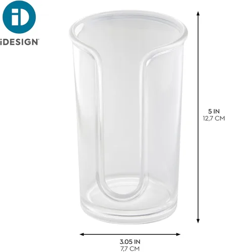 Miniatura 2 de InterDesign - despachador de almohadillas de algodón para cosméticos, transparente