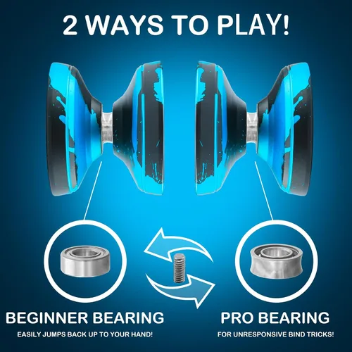Miniatura 6 de FETESNICE Yoyo FS23 Yoyo profesional sensible para niños de 8 a 12 años, yoyo que no responde para adultos, truco de metal de doble función