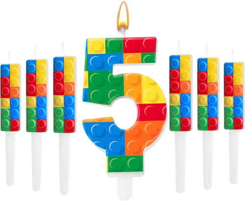 Miniatura 16 de 13 piezas de velas temáticas de coches de carreras para cumpleaños en negro y blanco con número de carrera 1 a cuadros, velas para tarta de coche