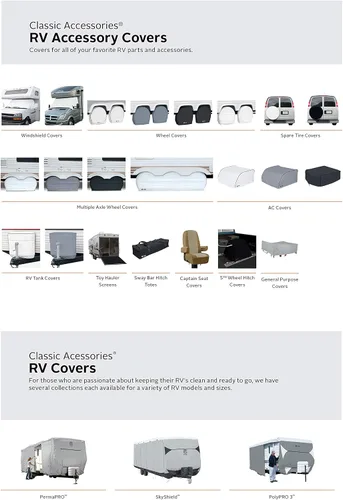 Miniatura 4 de Classic Accessories Over Drive - Fundas para ruedas de RV, ruedas de 24"-27" de diámetro, ancho de neumático de 8.5", gris, tela de poliéster 2-Gris