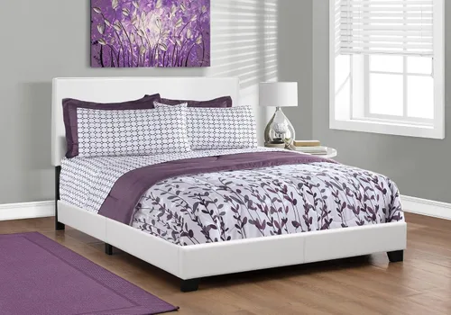 Miniatura 5 de Monarch specialties , Cama, aspecto de cuero, plata, individual plateado