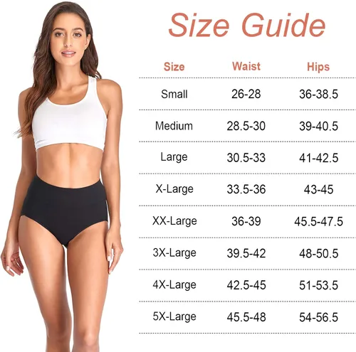 Miniatura 6 de K-CHEONY Women's Underwear, High Waist Cotton Breathable Full Coverage Panties Brief Multipack Regular and Plus