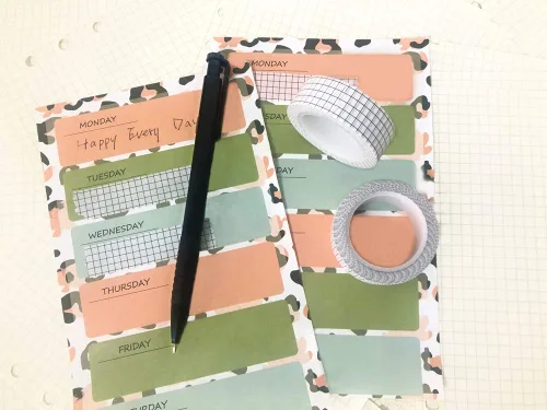 Miniatura 6 de Juego de 10 rollos de cinta Washi de rejilla blanca de 33 pies 3/5 pulgadas de ancho, cintas adhesivas para manualidades, planificadores de álbumes