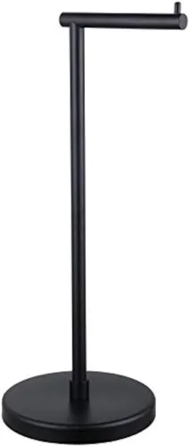 GERZ - Soporte para papel higiénico para baño, moderno soporte para rollo de papel higiénico SUS304, acero inoxidable, independiente, negro mate