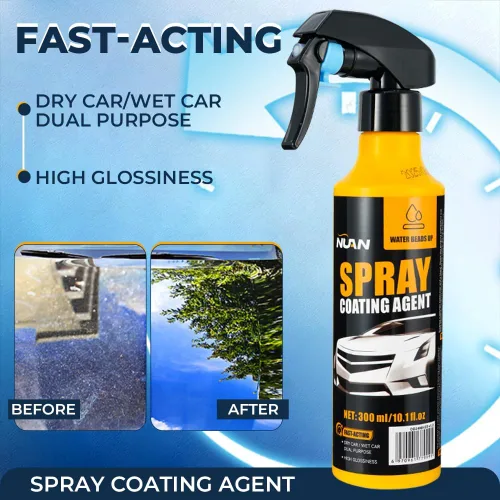 Miniatura 7 de NUAN 2-Pack Nano recubrimiento cerámico hidrofóbico, kit de aerosol de revestimiento para coche de 300ml, protección de pintura automotriz fácil
