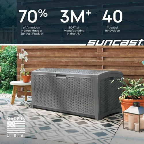 Miniatura 8 de Suncast DBW9936P - Cajón extra grande para terrazas de color gris oscuro